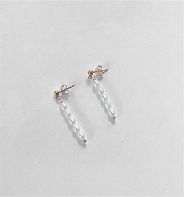 Gold mermaid tears pearl earrings