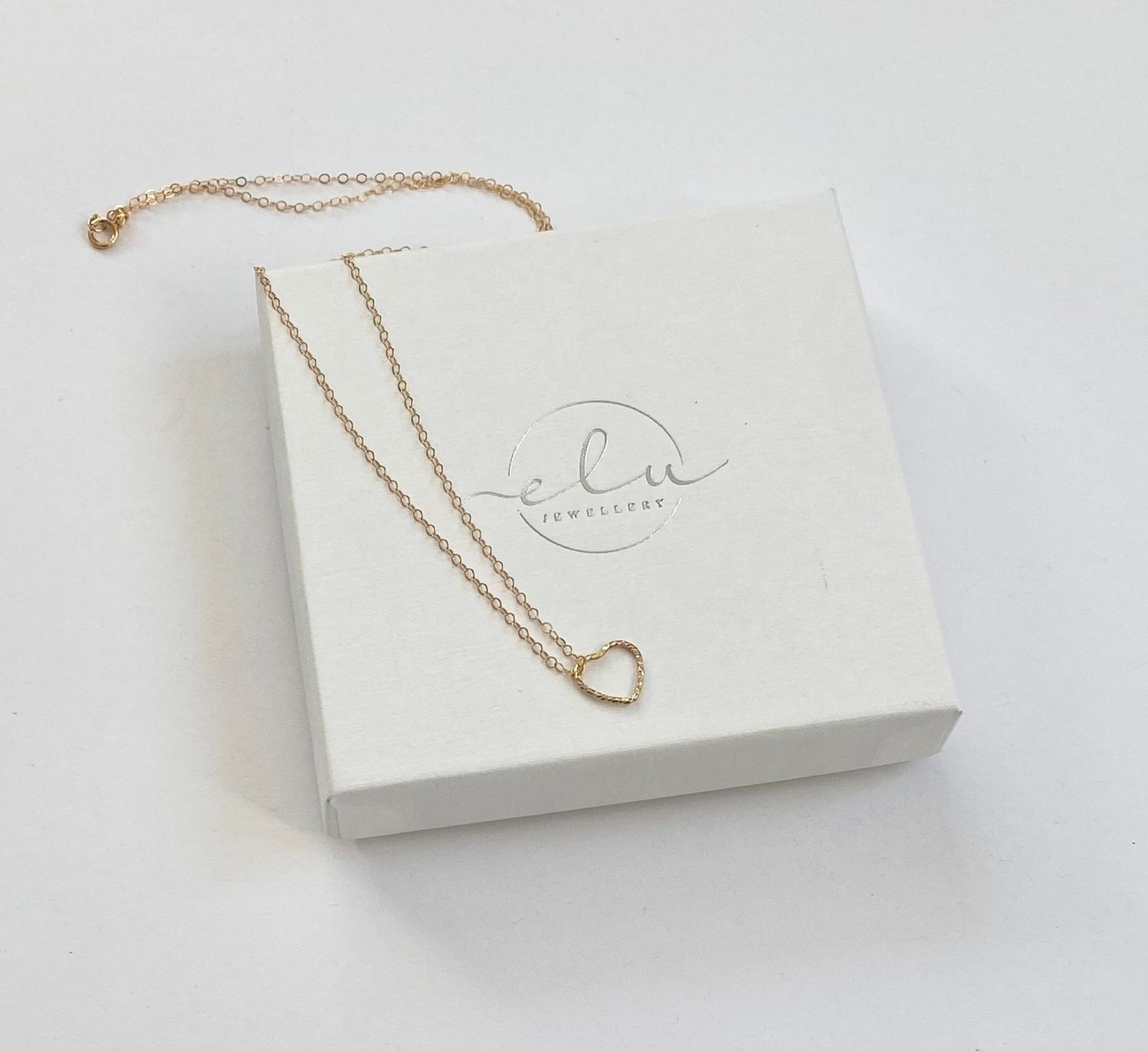 Gold Sparkle heart necklace