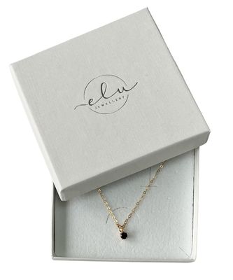 Gold spinel dainty drop necklace