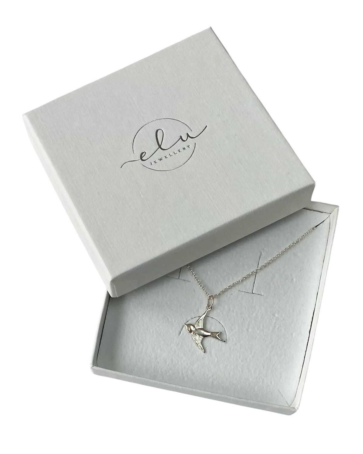 Silver swallow necklace