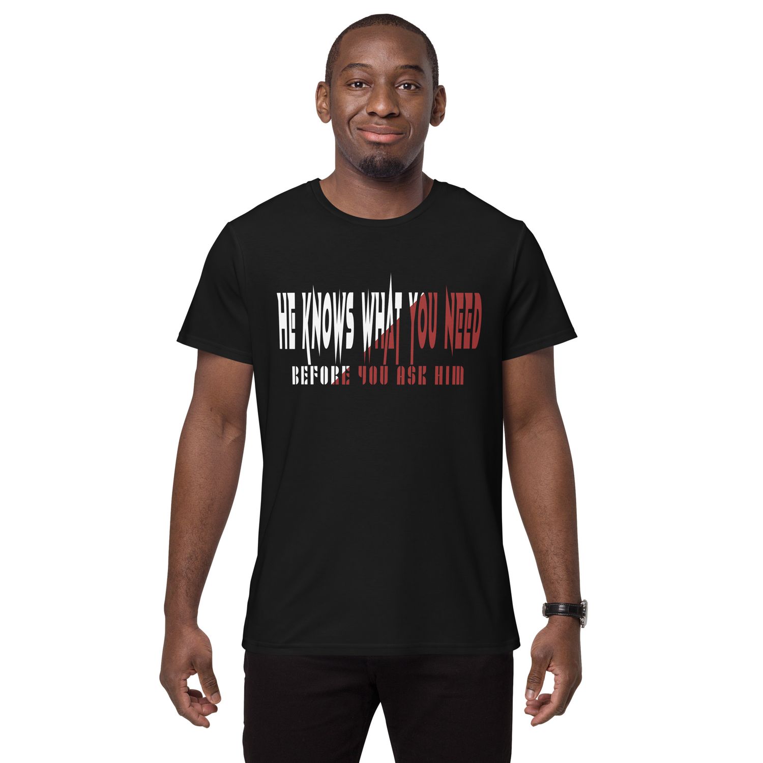 Prayer Themed Men&#39;s Premium Cotton T-shirt