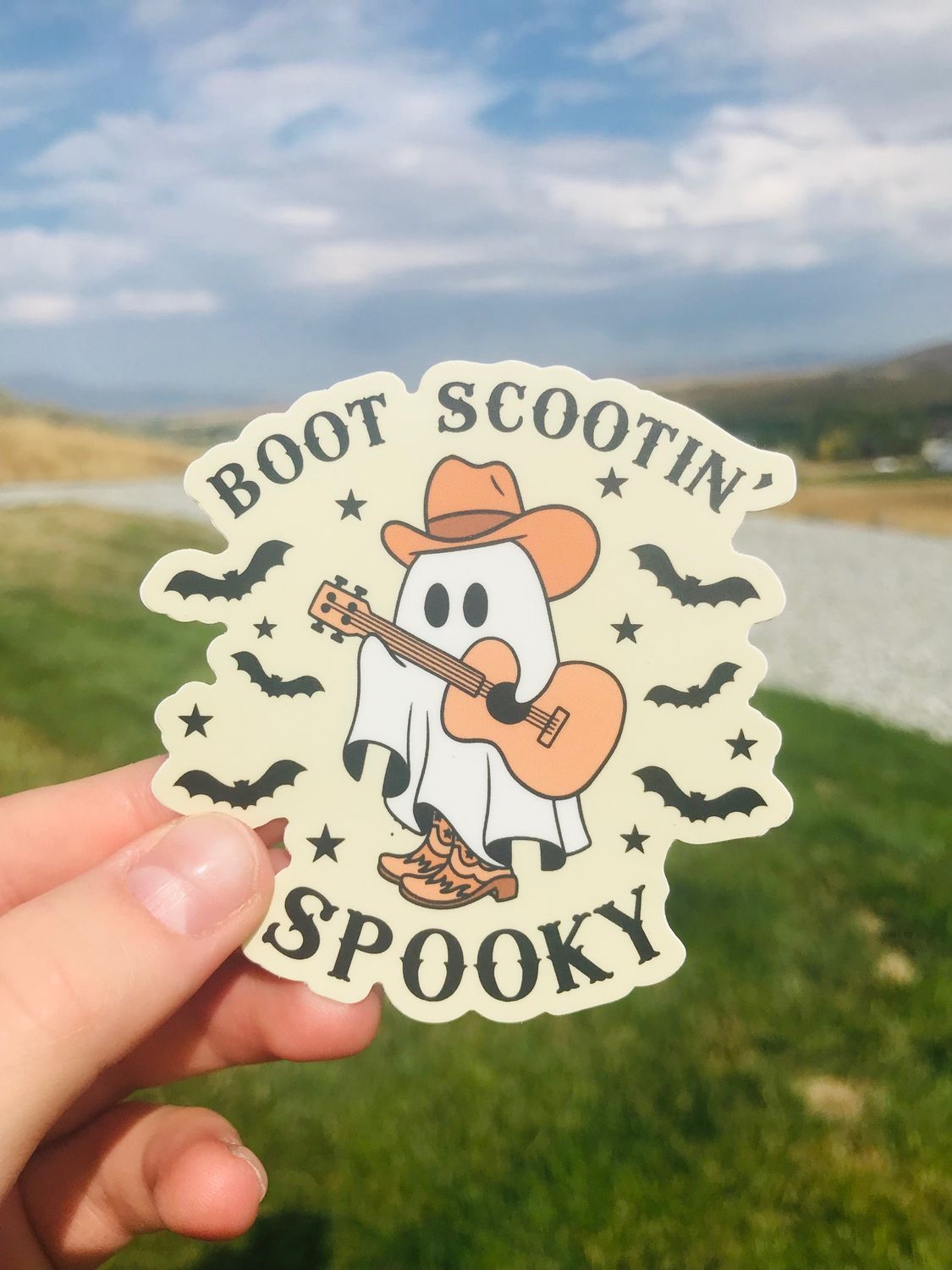 Boot  Scootin Spooky Sticker