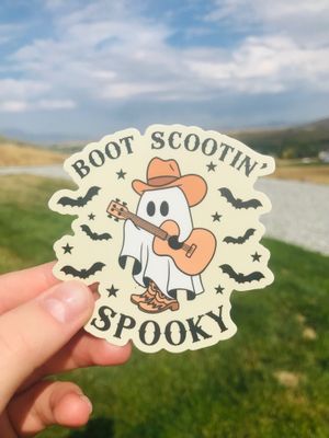 Boot  Scootin Spooky Sticker