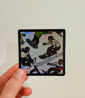 Holographic Snowboard Sticker