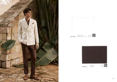 Ivory Striped Blazer &amp; Chocolate Trousers | Refined Summer Contrast