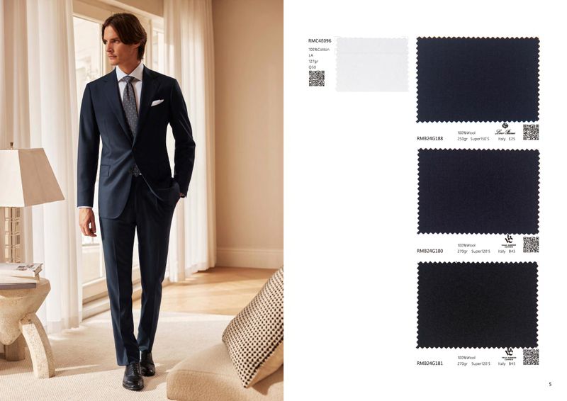 Man’s Navy Wool Suit – Classic Versatility