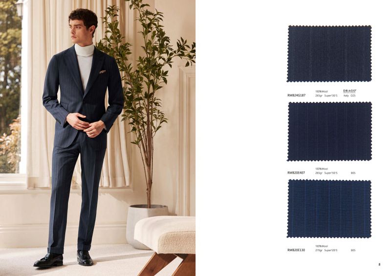Tailored Navy Pinstripe Suit