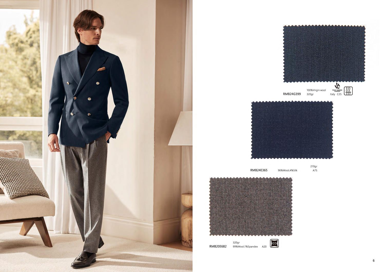Navy Double-Breasted Blazer with Grey Trousers – Tailored Men&#39;s Look