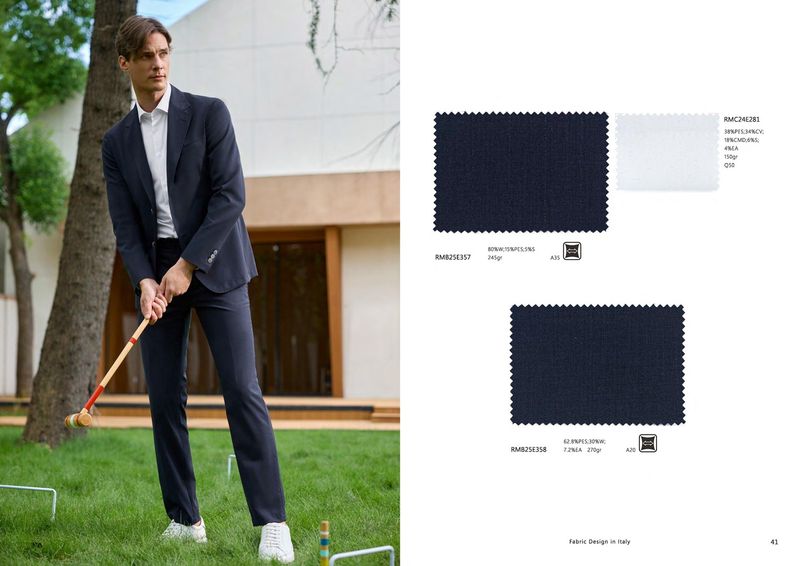 Slim Fit Navy Men’s Suit – Stretch Elegance for Active Days