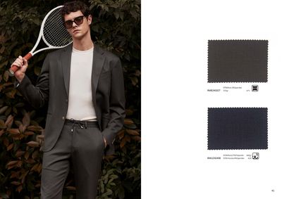 Tailored Dark Wool Men’s Suit – Sporty Stretch Elegance