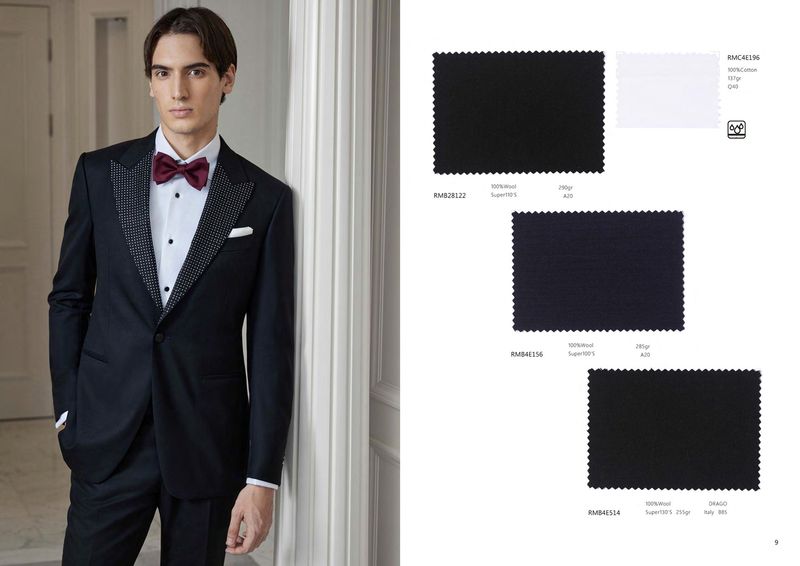 Black Tuxedo with Embroidered Lapels – Sophisticated Wedding Look