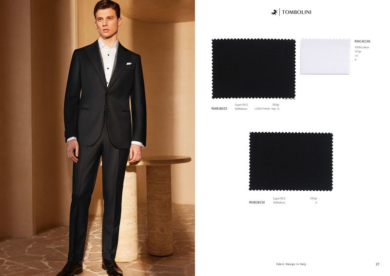 Loro Piana Black Wedding Suit – Pure Wool Sophistication