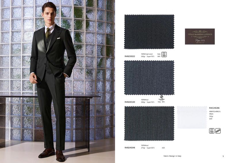 Three-Piece Wool Suit – Sophisticated Charm for Wedding Elegance