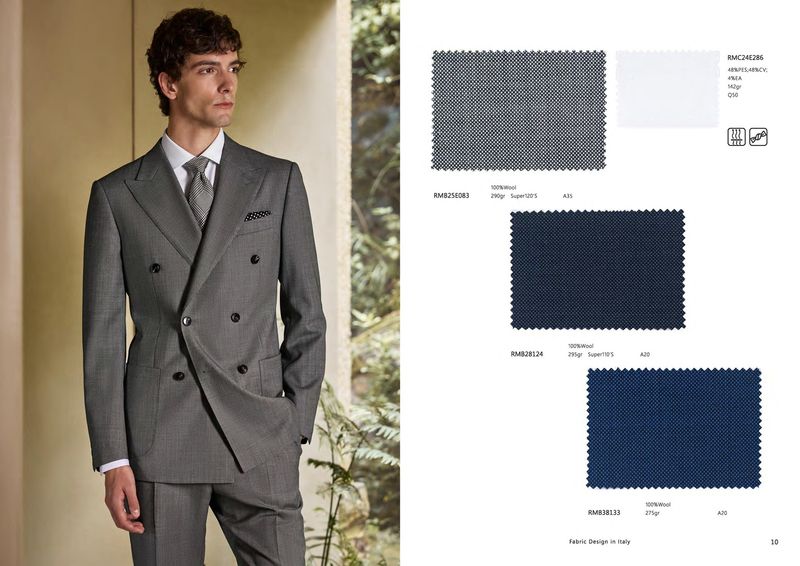 Tailored Men&#39;s Suit with Peak Lapel – Super 120&#39;s Wool