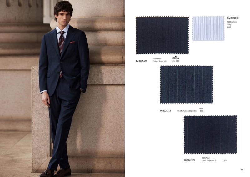 Tailored Navy Pinstripe Suit – Modern Elegance in Motion