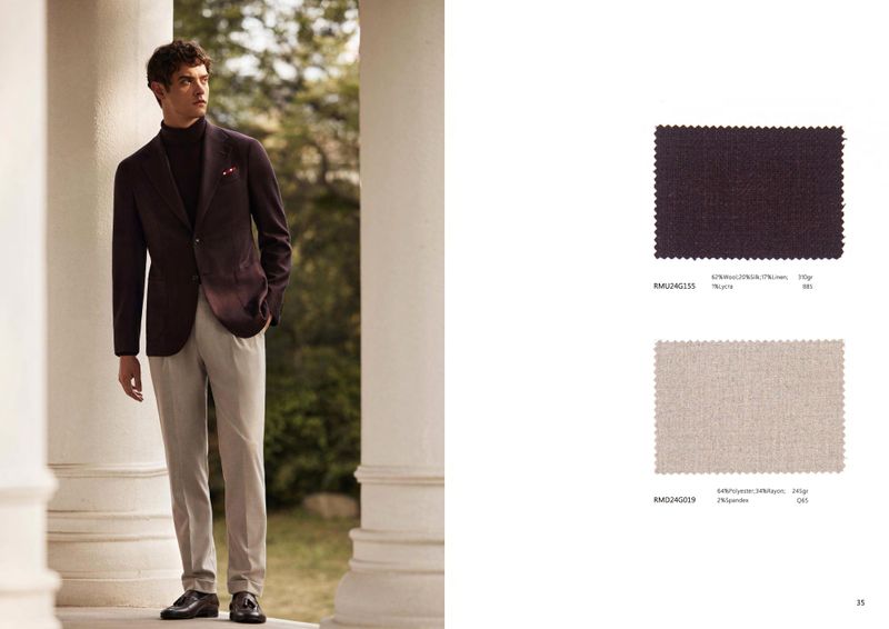 Burgundy Blazer with Ivory Trousers – Sophisticated Weekend Charm