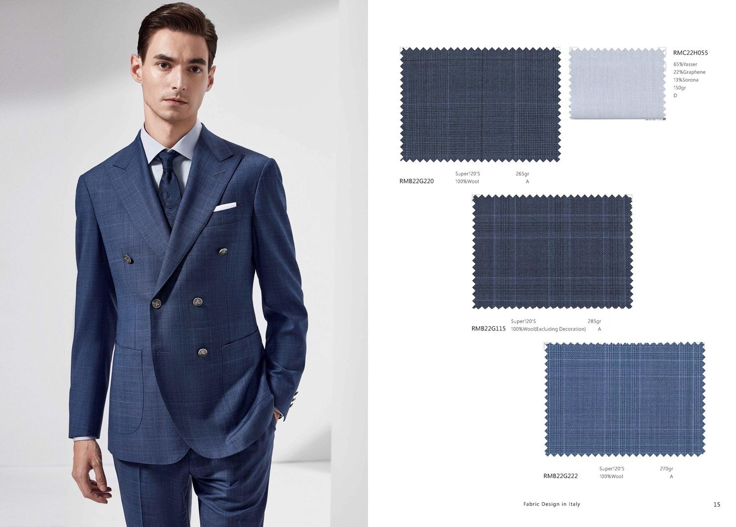 Blue Windowpane Suit – Super 120&#39;s Wool
