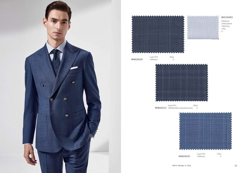 Blue Windowpane Suit – Super 120&#39;s Wool