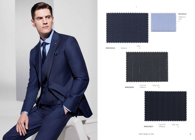 Deep Navy Three-Piece Pinstripe Suit – Super 110&#39;s Wool