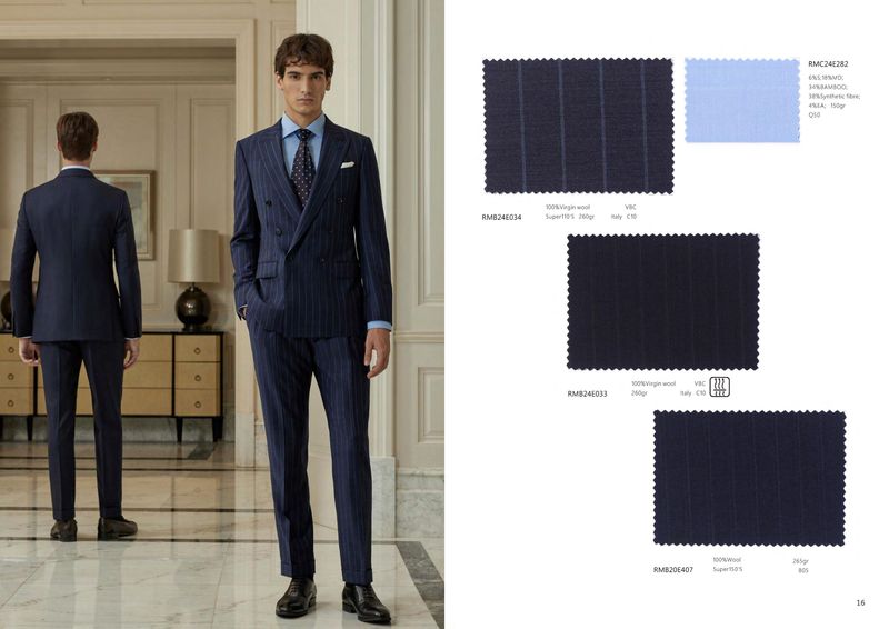 Traje Azul Marino de Rayas Diplomáticas Cruzado – Potente, Ejecutivo e Icónico