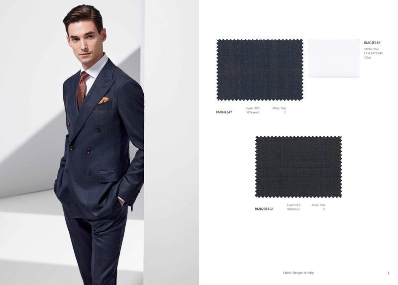 Men&#39;s Blue Windowpane Double-Breasted Suit – Classic, Bold &amp; Elegant