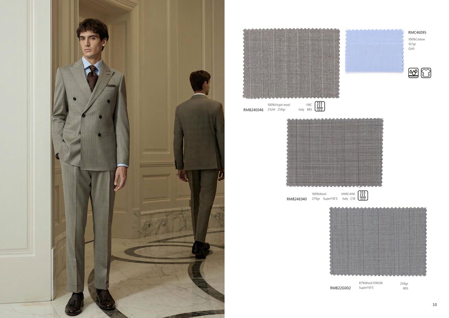 Light Grey Pinstripe Double-Breasted Suit – Subtle, Elegant &amp; Modern