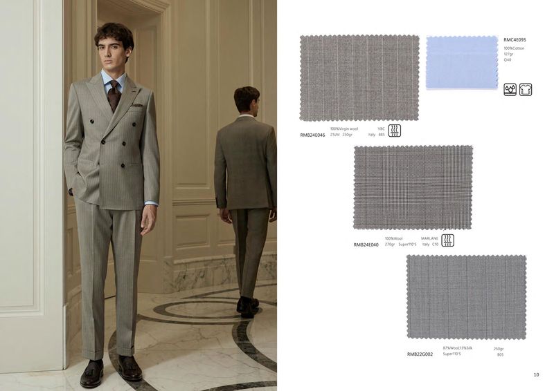 Light Grey Pinstripe Double-Breasted Suit – Subtle, Elegant &amp; Modern