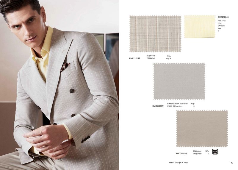 Traje Cruzado en Beige Claro – Elegancia Suave para Días de Primavera