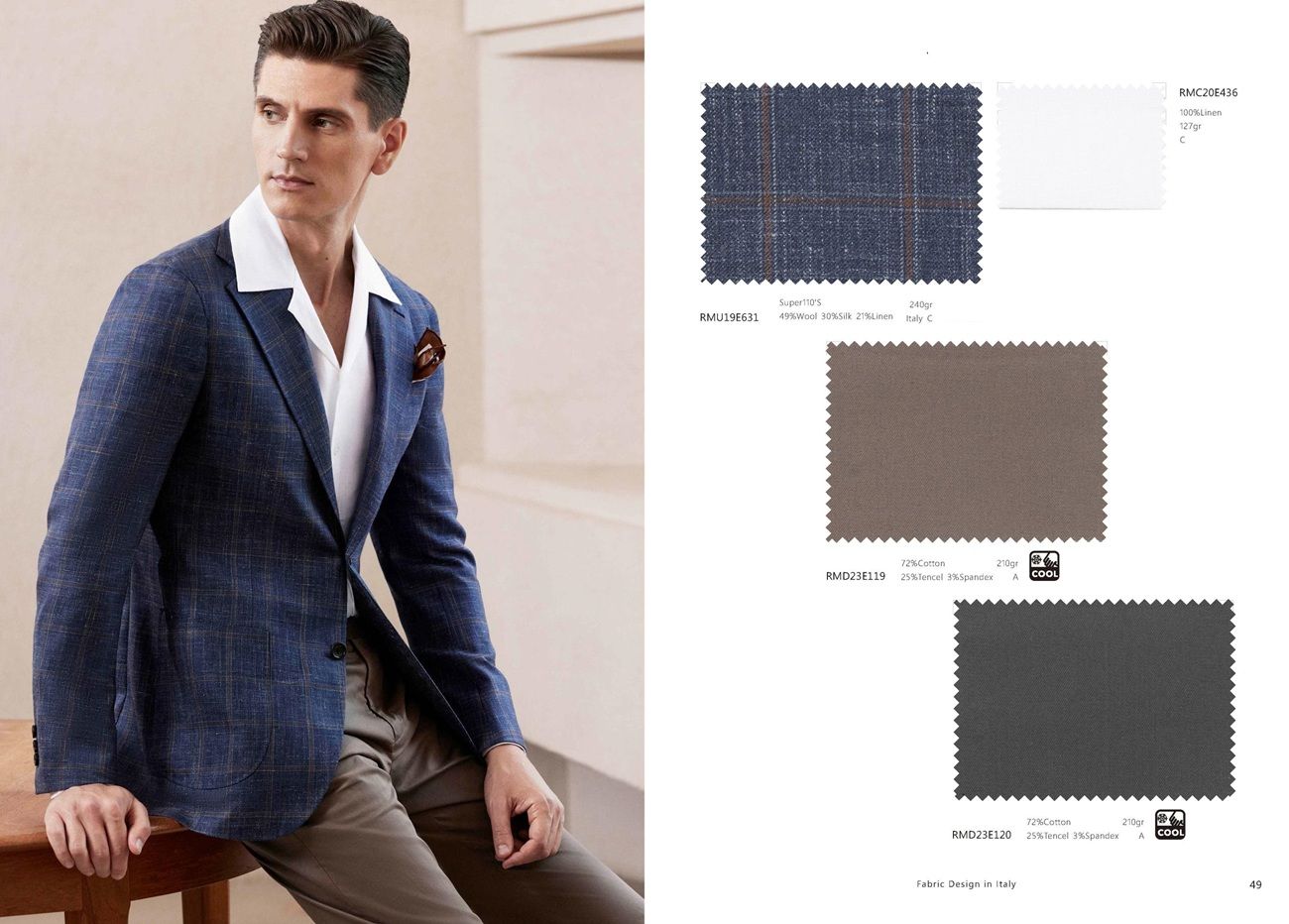 Riviera Blue Windowpane Blazer – Summer Charisma with a Modern Twist