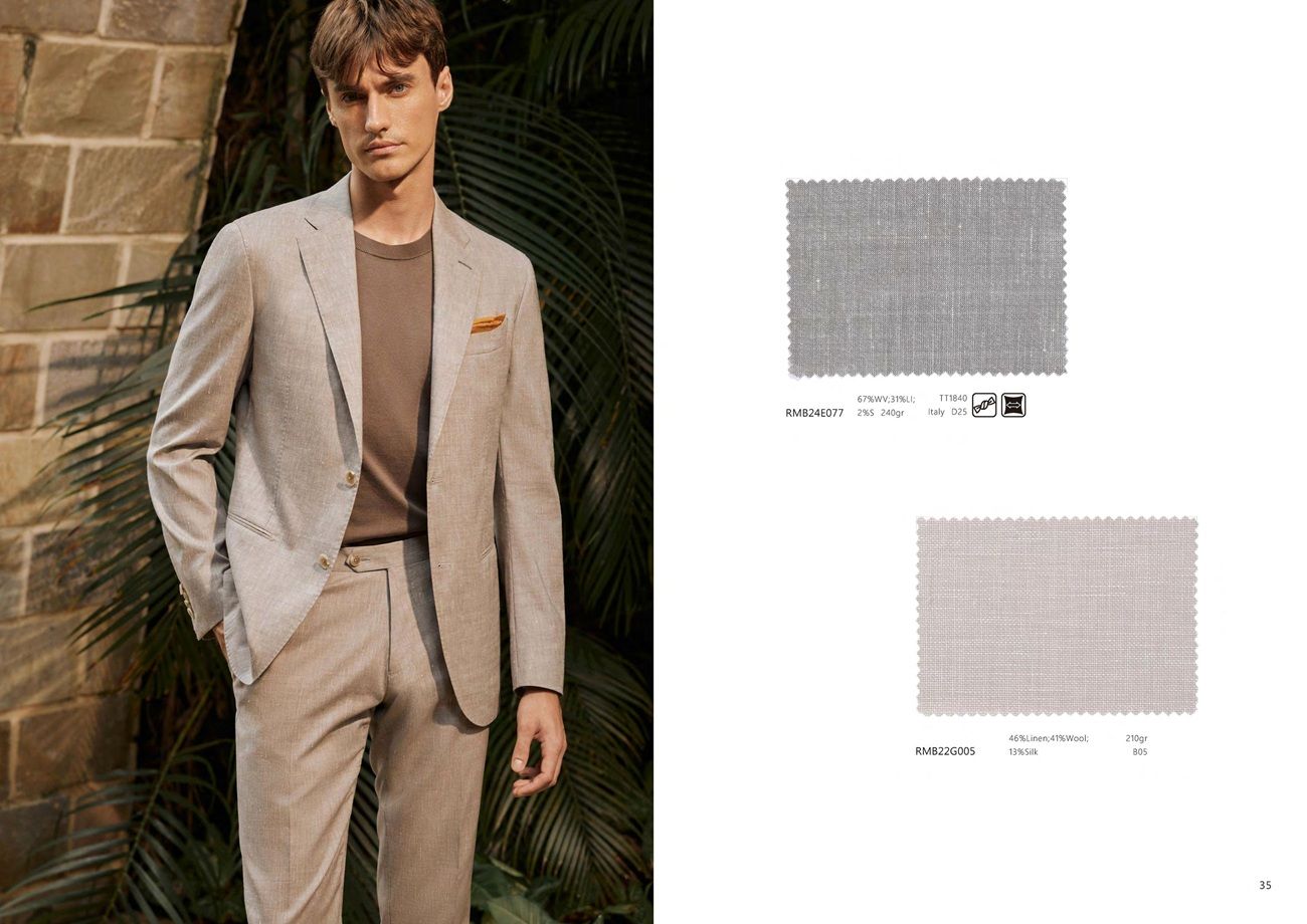 Sand-Coloured Summer Suit