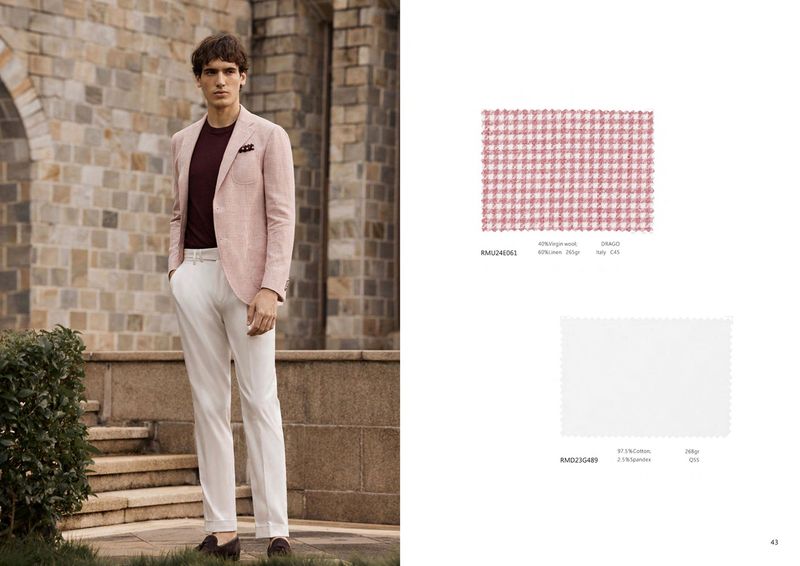 Americana de Lino y Lana Rosa con Pantalón Blanco | Estilo de Verano con Personalidad