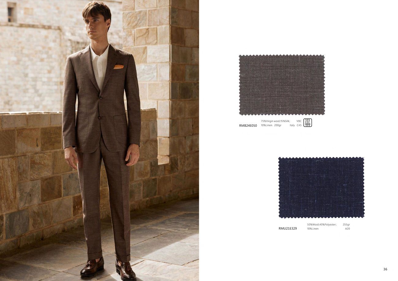 Chocolate Brown Wool-Linen Suit | Timeless Earthy Elegance