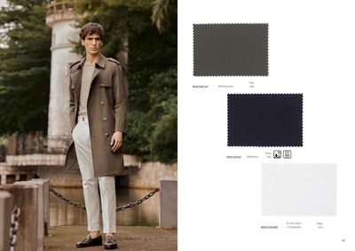 Olive Green Trench with Ivory Trousers | Sophisticated Outdoor Layers