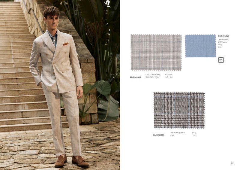 Traje Beige con Cuadro Príncipe de Gales | Estilo Formal de Verano