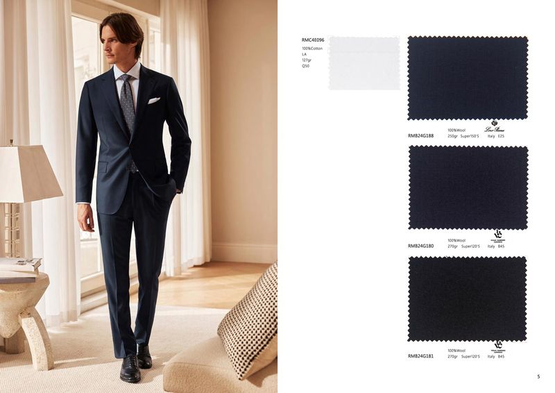 Classic Navy Wool Suit – Pure Italian Sophistication