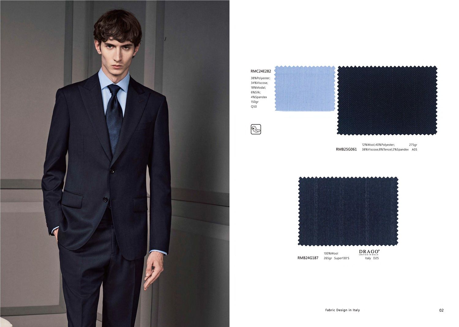 Dark Blue Wool Suit – Refined Business Style