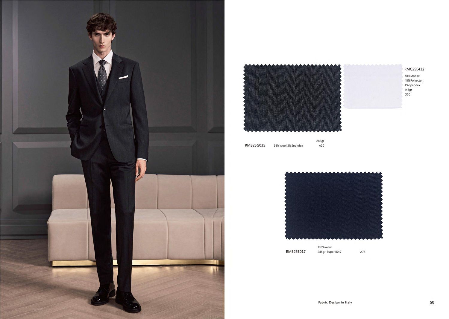 Charcoal Wool Suit – Executive Elegance
