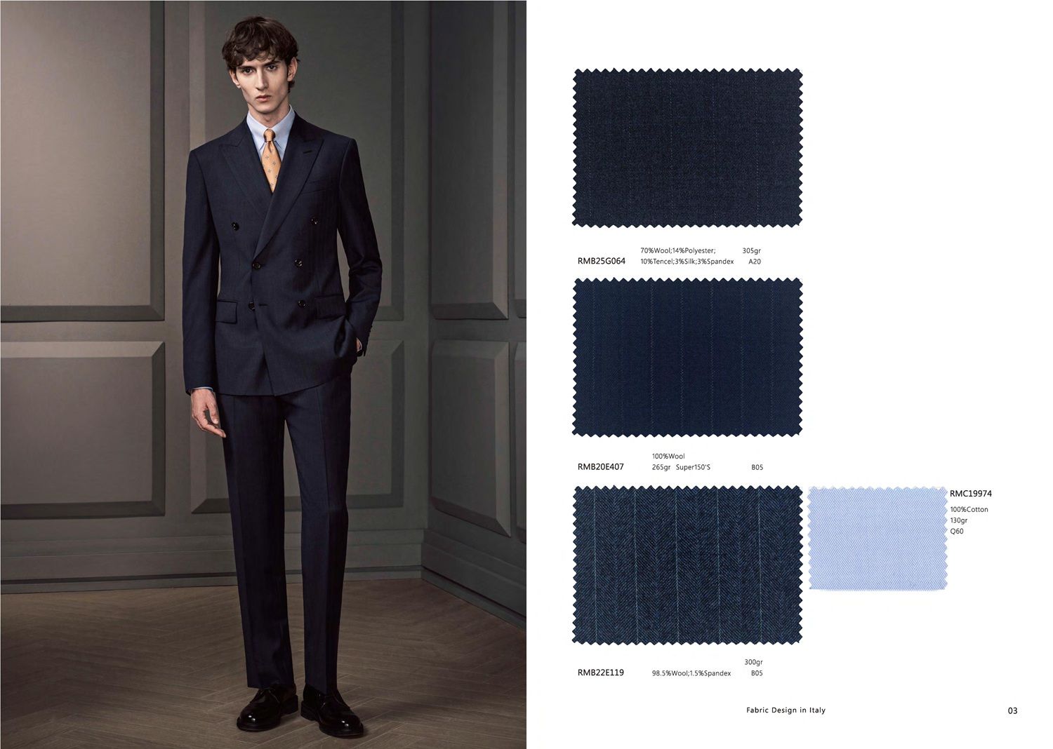 Double-Breasted Navy Wool Suit – Modern Power Look