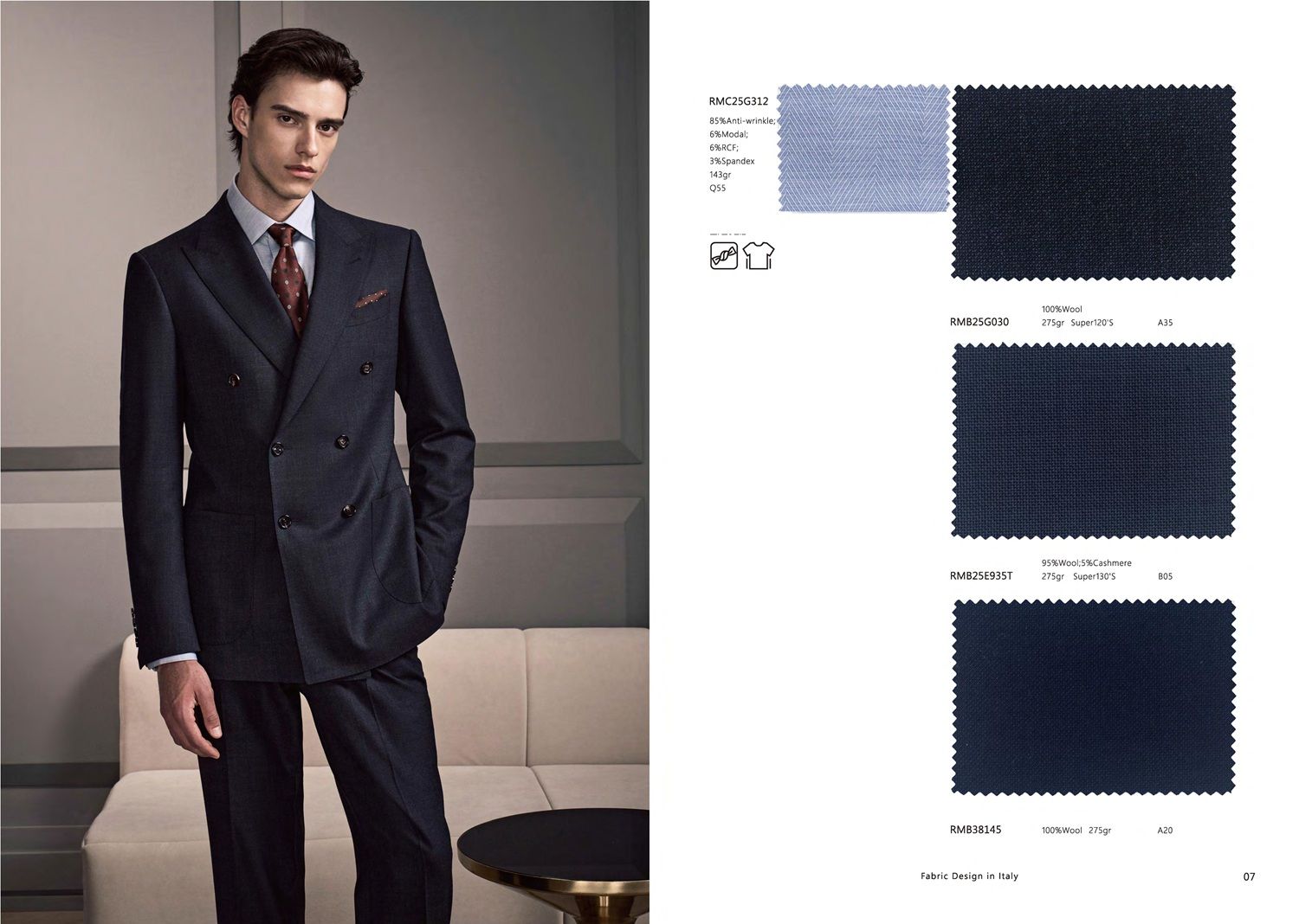 Double-Breasted Navy Wool Suit – Iconic Elegance