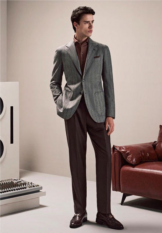 Grey Striped Wool Jacket – Smart Lifestyle Style