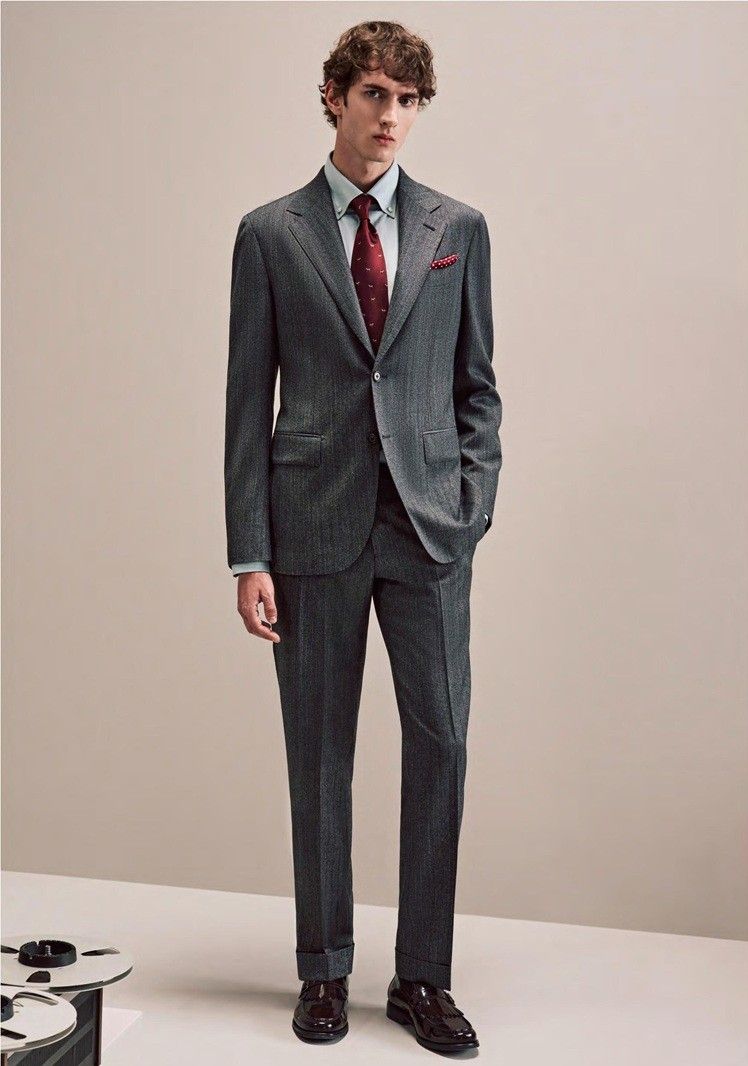 Grey Pinstripe Wool Suit – Business Authority