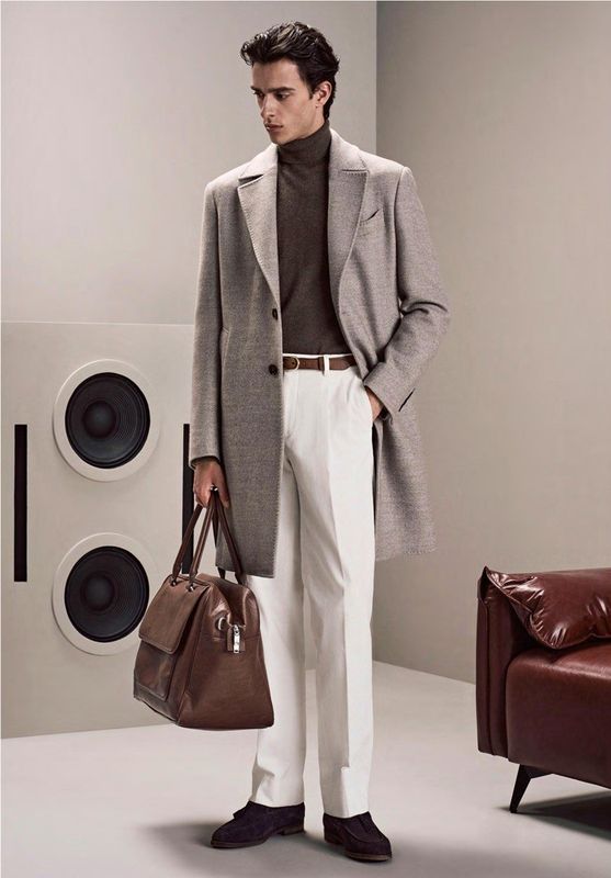 ​Single-Breasted Wool Overcoat – Refined Outerwear