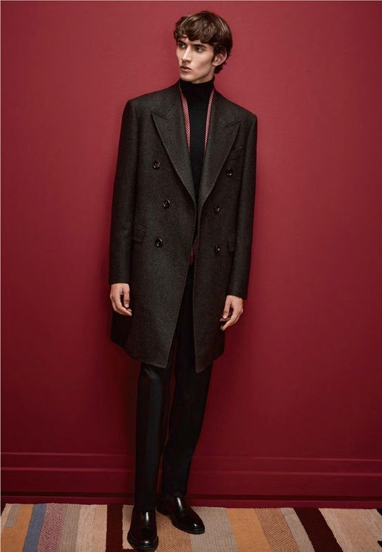 Wool &amp; Silk Double-Breasted Overcoat – Winter Prestige