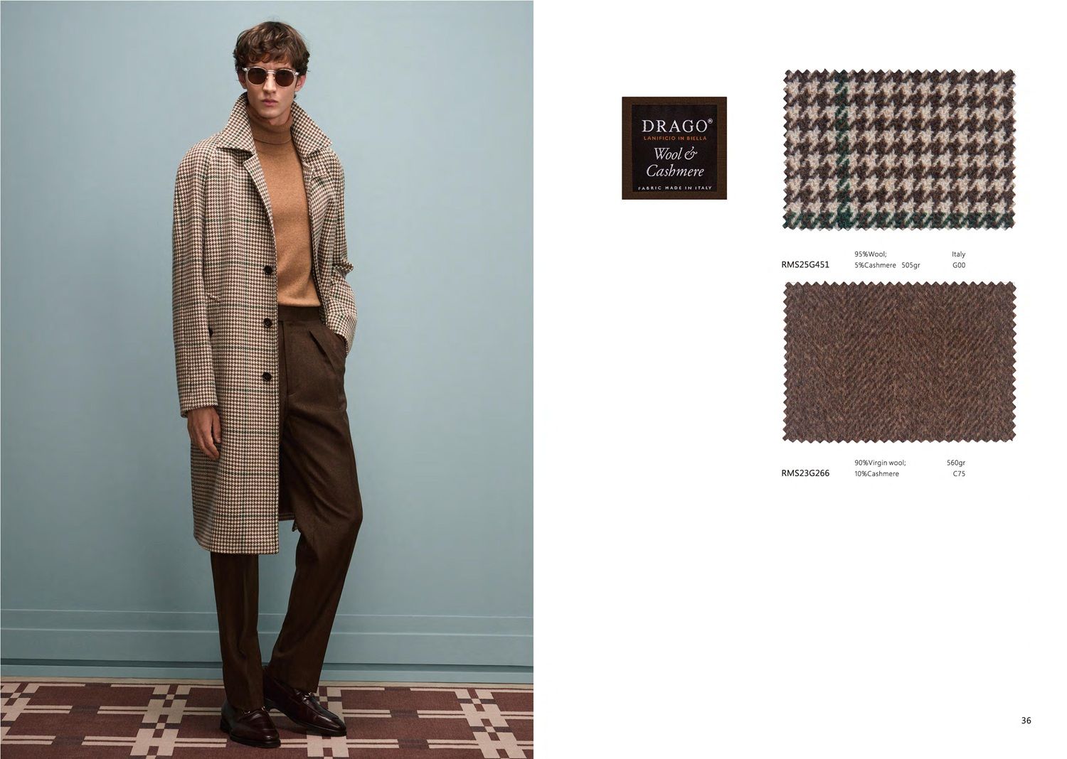 Checked Wool &amp; Cashmere Overcoat