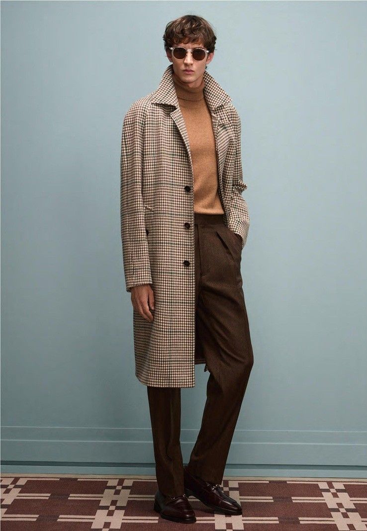 Checked Wool &amp; Cashmere Overcoat