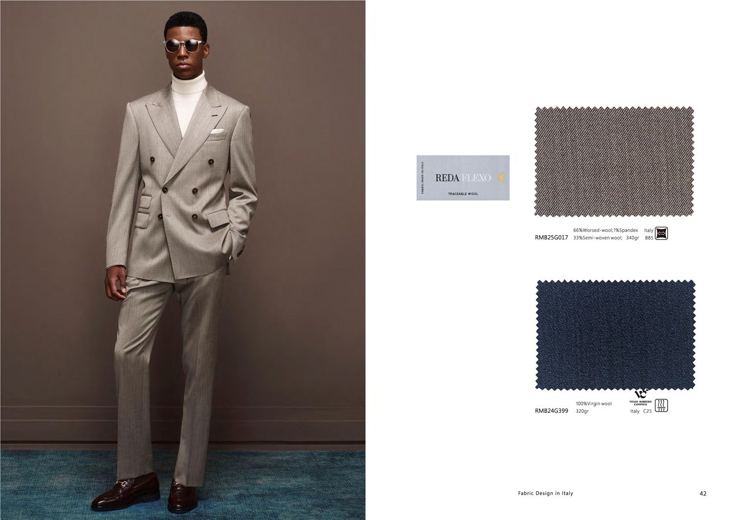 Light Grey Double-Breasted Suit