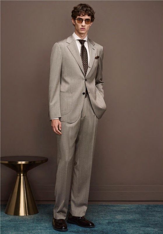 Light Grey Wool Blend Suit