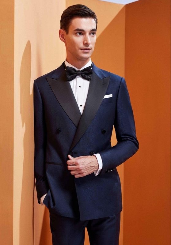 Navy Double-Breasted Tuxedo – Timeless Formal Style