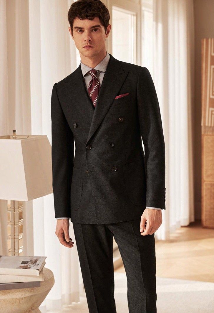 Tailored Black Double-Breasted Suit – Elegance with Power