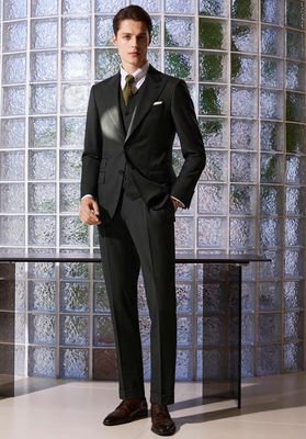 Three-Piece Wool Suit – Sophisticated Charm for Wedding Elegance